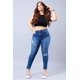 thumbnail image 5 of Jeans skinny Roman Fashion con strech Talla Extra Mezclilla Medio azul 38, 5 of 6