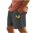 thumbnail image 1 of Pantalones Cortos para Hombre Cintura Elástica con Bolsillos Color Sólido Casual Cordón Suelto Pantalones Cortos de Ejercicio, 1 of 4