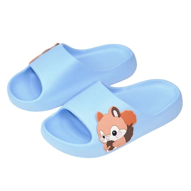 Zapatillas de Suela Suave Unisex Niños de Moda Casual Verano Espesado Reversible Casa Baño