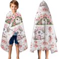 thumbnail image 3 of Fairy Princess Mushroom Pattern Hooded Bath Towel，50"x30" for Ages 3 To 12 Kids, Quick Dry Lightweight Soft Microfiber Hood Beach Towel Cover Up for Kids, 3 of 7