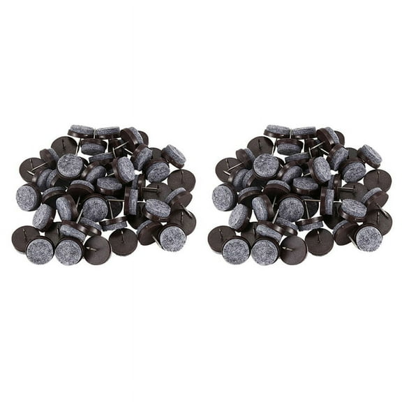 100pcs Chair Leg Floor Felt Pad Skid Glide DIY Nail Protectors 22mm