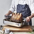 thumbnail image 6 of Demeyere Industry 5-Ply Stainless Steel 15.7 X 13.3-inch Roasting Pan, 6 of 10