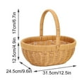 thumbnail image 2 of Wadada Garden Baskets for Gathering Vegetables, Garden Basket, Harvest Basket, Gathering Basket, Multipurpose Woven Basket Decoration Large Woven Picnic Fruits Bathroom (Inch), 2 of 5