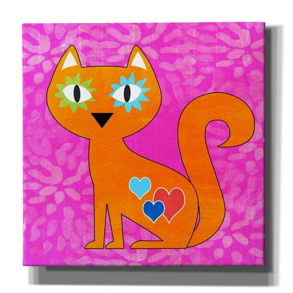Epic Graffiti 'Day Of The Dead Cat' by Linda Woods, Canvas Wall Art, 12"x12"