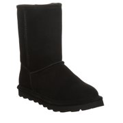 BEARPAW Womens Elle Short Black Size 10 | Classic Suede Pull On Fashion Boot | Cozy Winter Boots for Women