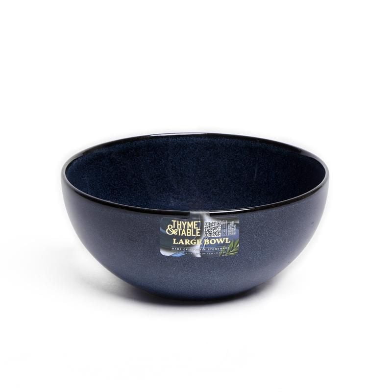 Thyme & Table Grès Rond Atlantic Grand Bol, Bleu