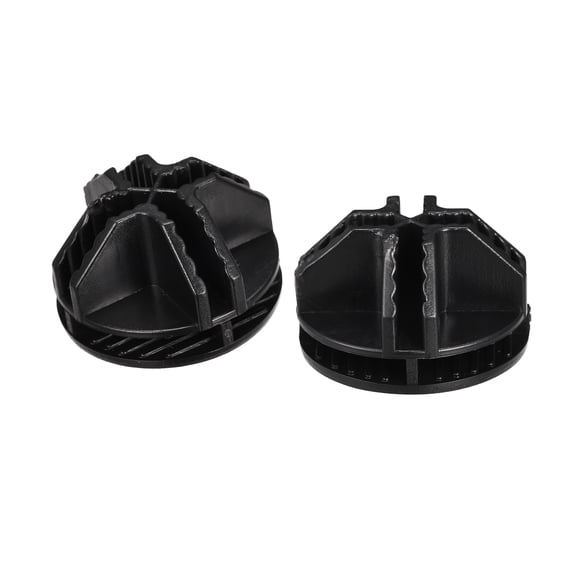 Uxcell 36x23mm Plastic Wire Cube Connectors, Round Grid Buckle Clip, Black, 40Pack