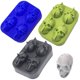 thumbnail image 1 of Molde para cubitos de hielo con calavera, 3 piezas de moldes para cubitos de hielo con calavera, bandejas flexibles, lindas y divertidas, calavera de hielo, 1 of 5