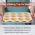 thumbnail image 4 of MetalM - Silicone Muffin Pan, Cupcake Pan 12 Cups Regular Size Muffin Tin Non Stick Muffin Pan for Baking Banana Muffin, Cupcake, Egg Muffin 2 Pack Confetti, 4 of 13