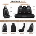 thumbnail image 4 of WRWolf Car Seat Covers Custom Fit for Nissan Altima 2009-2024 Seat Covers Full Set Waterproof Leather Automotive Seat Covers Protector (5Seats,Black&Gray), 4 of 7