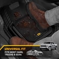 thumbnail image 2 of CAT TerrainGuard Heavy-Duty All-Weather Rubber Floor Mats, Universal Fit, Black, 3 Piece Set, 2 of 4