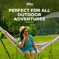 thumbnail image 2 of Bliss Hammocks 40"W Single Hammock with Rope Loops & Tree Straps, 220 lb, Hampton Stripe, 2 of 17