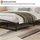 thumbnail image 5 of Cama King de Metal con Base de Plataforma de 10 Pulgadas – Estructura Robusta de Perfil Bajo en Negro, Soporte de Lamas de Acero de Alta Capacidad, Fácil Montaje, Sin Somier, Almacenamiento Inferior, 5 of 8