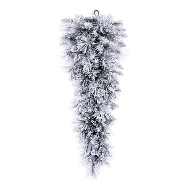 Vickerman G225836 36 Po. Pin Jackson Floqué 100 Pointes Goutte, Vert et Blanc