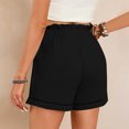 thumbnail image 3 of Hienoo Women's High Waist Pocket Loose Shorts Juniors Ruffle Casual Shorts, Sizes S-XXL, 3 of 8