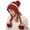 Red, variant on Women Winter Peruvian Cover Ears Beanie Hat, Ear Flaps Sherpa Ski Snow Hats, Knit Warm Pompom Hat