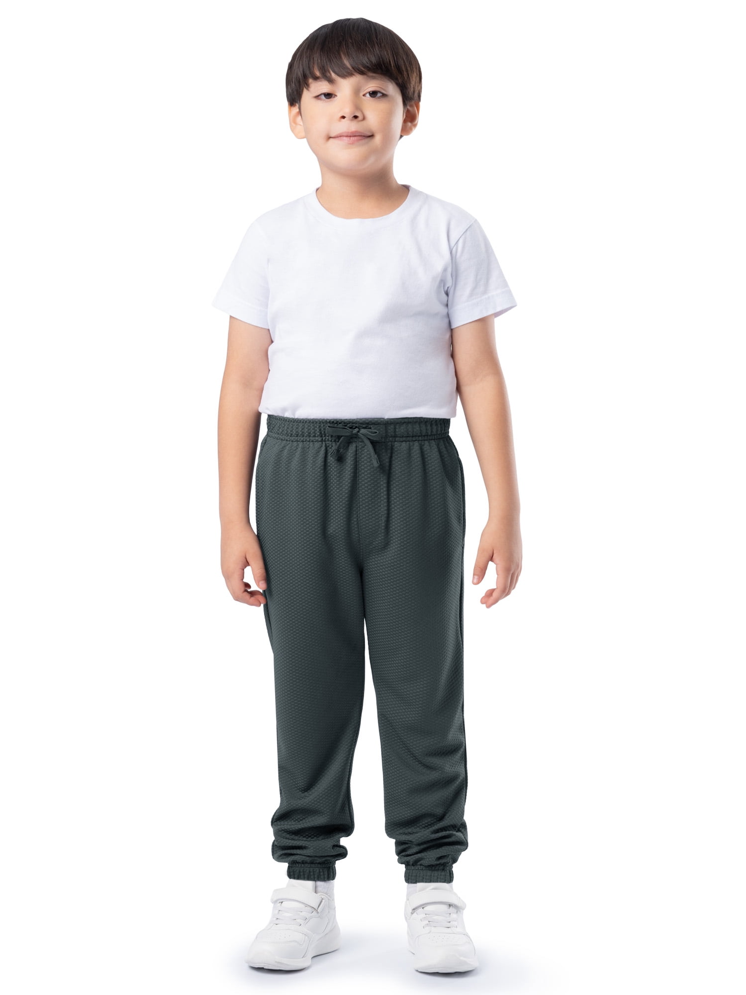 Athletic Works Boys Textured Jogger Sweatpants, Sizes 4-18 & Husky