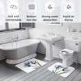 thumbnail image 5 of Blue Tulip Bath Mat 3 Piece Bathroom Rug Set, Abstract Flower Country Farm Floral White Non Slip Bath Rug Contour Mat and Toilet Lid Cover, Absorbent Shower Mats Soft Bath Rugs and Mats Sets, 5 of 8