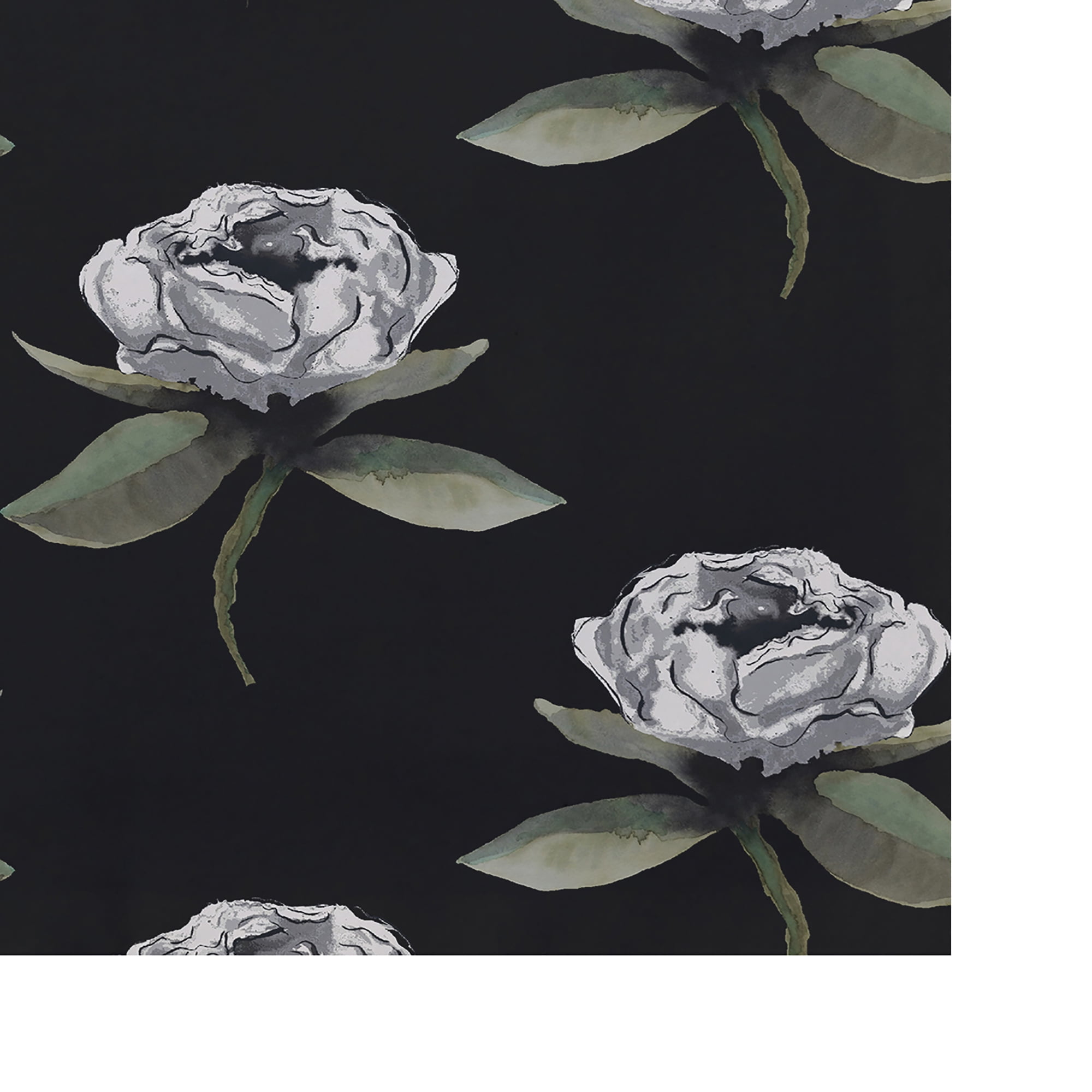 Simply Daisy Floral Bunch 18 x 14 Inch Black Floral Print Placemat (Set of 4)