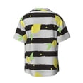 thumbnail image 2 of Disketp Men's Hawaiian Lemon Print Shirts Button Down Holiday Beach Shirts-X-Large, 2 of 7