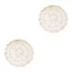 thumbnail image 2 of Naiovety bonita alfombrilla de encaje de algodón, blanco/Beige, de comedor, diseño hueco, cubierta de almohadilla redonda, suministro para el beige 2Conjunto, 2 of 6