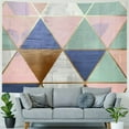 thumbnail image 4 of SHERONV Geometric Design Metallic Foil Finish Pastel Colors Tapestry Wall Hanging Unique Style Home Wall Decor Art Living Room Bedroom Apartment Farmhouse Dorm Dorm Decor 40x30inch, 4 of 6