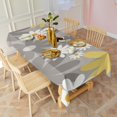 thumbnail image 3 of Gray Daisy Flower Yellow Blooms Pattern Rectangle Tablecloth 60"x120",Waterproof Polyester Rectangle Table Cloth, Wipeable Spillproof Polyester Tablecloth for Dining, Camping, Indoor and Outdoor, 3 of 6