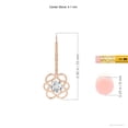 thumbnail image 2 of ANGARA Lab Grown Diamond Intertwined Flower Dangle Earrings for Women in 14K Rose Gold (Size-4.1mm| Color-F-G| Clarity-VS) | Anniversary, Jewelry Gift for Women | Lab-Grown Diamond Earrings, 2 of 5