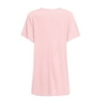 thumbnail image 6 of Holzkary Womens Tunic Tops for Leggings Summer Short Sleeve Casual Long T Shirts Fashion Oversized Crew Neck Tops with Pockets 2025 New Pink S, 6 of 6