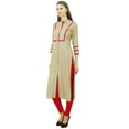 thumbnail image 2 of Phagun Tunique Droite en Rayonne pour Femmes Kurta Ouverte devant Kurti Col Mandarin Haut Indien, 2 of 8