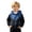 Navy, variant on Unisex Kids Color Block Patchwork Hooded Windbreaker Jacket, Wind Resistant Casual Coat for School, Park, Travel & Cool Fall Outdoor Wear(Navy/2-3 Years)