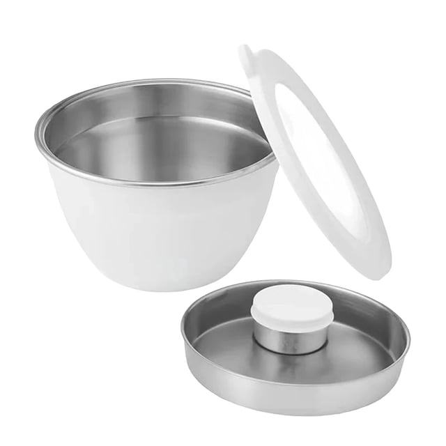 Leak Proof Stainless Steel Bowl For Tableware – 4 Piece Mixing And Serving Bowls With Lids For Kitchen Restaurant And Outdoor Use And Turquoise Table Runner Dining Room Table Setting round Small Table
