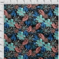 thumbnail image 4 of oneOone Polyester Spandex Aqua Blue Fabric Abstract Floral Craft Projects Decor Fabric Printed By The Yard 56 Inch Wide, 4 of 4