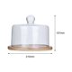 thumbnail image 3 of Soporte para tartas, plato de postre de frutas, tapa de cristal transparente, soporte para tartas para cocina 210x157mm, 3 of 8