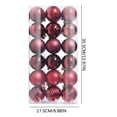 thumbnail image 3 of Christmas Decorations Clearance! 36Pcs Christmas Tree Ornaments Shatterproof Christmas Xmas Tree Balls Bauble Hanging Home Party Ornament Decorations (6CM/2.4'') Wine, 3 of 7