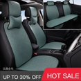 thumbnail image 2 of Fundas de asiento de cojín de asiento de coche de tela de lino de uso general para las cuatro estaciones, conjunto completo de accesorios para coche, cojín de asiento, 2 of 5