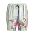 thumbnail image 7 of JUNZAN Vintage Wood with Floral Pattern Sleep Pajama Shorts for Men,Men's Pajama Bottoms,Sleepwear,Pj Shorts, 7 of 7