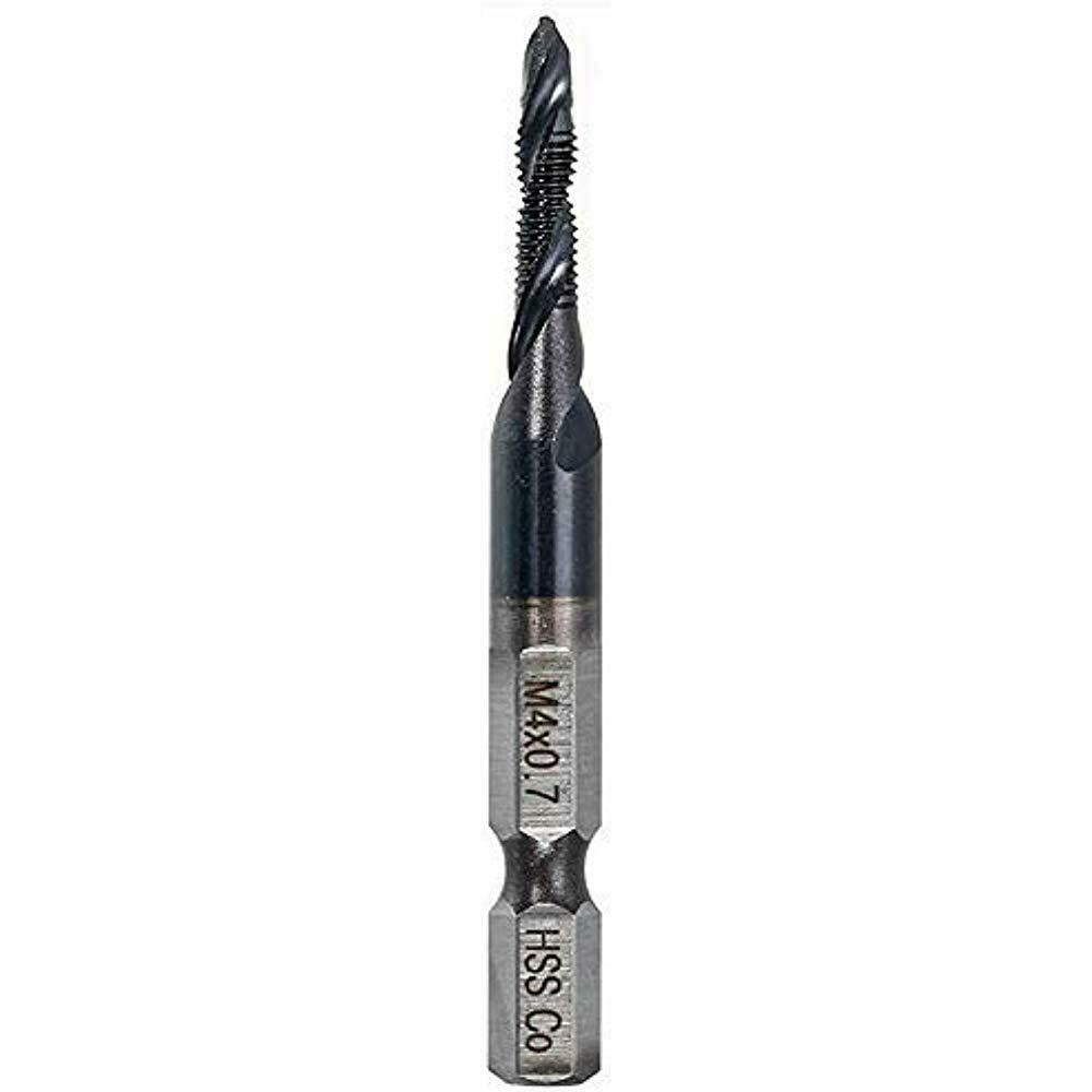 M4 X 0.7 Metric Tap Drill Bit Black TiAIN Finish M35 Cobalt Steel Quick Change