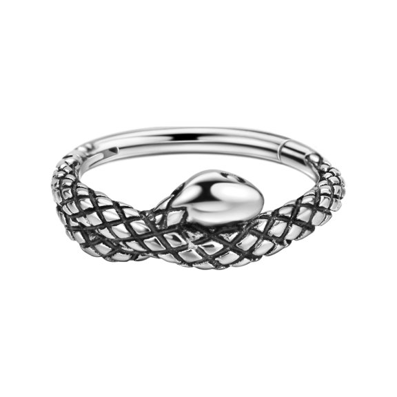 FANSING Halloween Conch Hoop Earring 16g 10mm Conch Piercing Jewelry Surgical Steel 16 Gauge Snake Piercing Earrings for Women Hinged