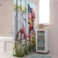 thumbnail image 3 of 4th of July Shower Curtain Retro American Flag Bicycle Patriotic Shower Curtains for Bathroom Decor Independence Day Daisy Sunflower Bath Curtains Sets with Hooks Waterproof Extra Long 72" x 84", 3 of 5