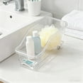 thumbnail image 5 of Clear Plastic Storage Box with Wheels | Multi-Functional Rolling Storage Basket for Bathroom Kitchen Living Room | Large Capacity Organizer with Handle, 5 of 6