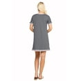 thumbnail image 2 of Doublju Women's V-Neck Short Sleeve Nightgown Sleepwear Pajama Dress (Plus Size Available), 2 of 2