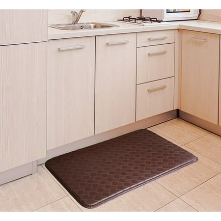 Anti Slip And Anti Fatigue Comfort Memory Foam Kitchen Mat Brown