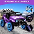 thumbnail image 6 of 12V Ride On Truck Car 2WD Electric Car with Remote Control, Electric Car for Kids with Spring Suspension, LED Lights, Music, 3 Speeds, 6 of 6