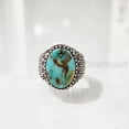 thumbnail image 2 of Tibetan Turquoise Ring, Silver Jewelry, 925 Silver Ring, Father's Day, AAA Natural Turquoise, December Birthstone Ring, Heavy Mens Ring, Spiritual Healing Gemstone, Christmas, Signet Mens Ring, 2 of 7