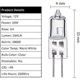 thumbnail image 2 of Halogen bulbs G4 20W 12V, warm white 2800K, dimmable transparent capsule 10, 2 of 5