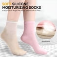 thumbnail image 7 of TELOLY Moisturizing Socks 2 Pairs Ankle Above Silicone Socks for Dry Cracked Feet One Size Pink and Beige- Self Care Gifts for Women, 7 of 7