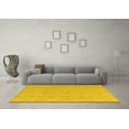 thumbnail image 3 of Ahgly Company Indoor Square Abstract Yellow Modern Area Rugs, 8' Square, 3 of 4