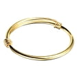 thumbnail image 3 of Adjustable Copper Bracelet Fashion Kids Jewelry Creative Bracelet Push-pull Open Bangle (Golden), 3 of 8