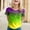 Z001-Black, variant on Mardi Gras T Shirts Women Carnival Party Gradient Color Block Short Sleeve Crewneck Tops Dressy Casual Vacation Pullover Basic Tees